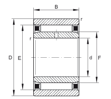 滾針軸承 NAO15X32X12-IS1, 無(wú)擋邊