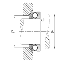 推力深溝球軸承 53215, 根據(jù) DIN 711/ISO 104 標(biāo)準(zhǔn)的主要尺寸，單向，帶球面軸承座圈，可分離