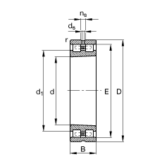 圓柱滾子軸承 NN3020-AS-K-M-SP, 根據(jù) DIN 5412-4 標(biāo)準(zhǔn)的主要尺寸, 非定位軸承, 雙列，帶錐孔，錐度 1:12 ，可分離, 帶保持架，減小的徑向內(nèi)部游隙，限制公差