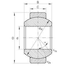 關(guān)節(jié)軸承 GE12-FO, 根據(jù) DIN ISO 12 240-1 標(biāo)準(zhǔn)，需維護(hù)
