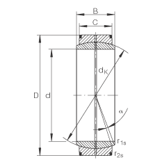 關節(jié)軸承 GE380-DO, 根據(jù) DIN ISO 12 240-1 標準，需維護