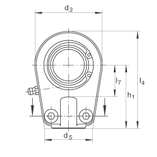 液壓桿端軸承 GIHRK40-DO, 根據(jù) DIN ISO 12 240-4 標(biāo)準(zhǔn)，帶右旋螺紋夾緊裝置，需維護(hù)