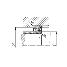 主軸軸承 HSS7013-E-T-P4S, 調(diào)節(jié)，成對(duì)安裝，接觸角 α = 25°，兩側(cè)唇密封，非接觸，限制公差