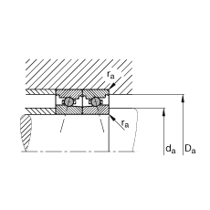 主軸軸承 HC71917-E-T-P4S, 調(diào)節(jié)，成對或單元安裝，接觸角 α = 25°，陶瓷球，限制公差