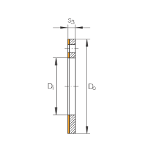 推力墊圈 EGW28-E40-B, 推力墊圈，免維護(hù)，帶銅襯