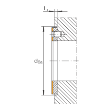 推力墊圈 EGW28-E40-B, 推力墊圈，免維護(hù)，帶銅襯