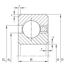 薄截面軸承 CSCA100, 深溝球軸承，類型C，運(yùn)行溫度 -54°C 到 +120°C