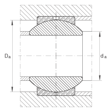 關(guān)節(jié)軸承 GE22-PB, 根據(jù) DIN ISO 12 240-1 標(biāo)準(zhǔn)，尺寸系列 K，需維護(hù)