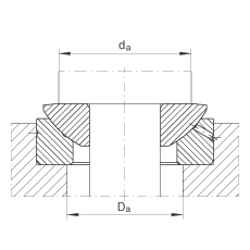 推力關(guān)節(jié)軸承 GE100-AX, 根據(jù) DIN ISO 12 240-3 標(biāo)準(zhǔn)，需維護(hù)