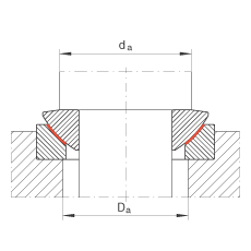 推力關(guān)節(jié)軸承 GE60-AW, 根據(jù) DIN ISO 12 240-3 標(biāo)準(zhǔn)，免維護(hù)