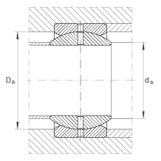 關(guān)節(jié)軸承 GE25-ZO, 根據(jù) DIN ISO 12 240-1 標(biāo)準(zhǔn)，英制尺寸，需維護